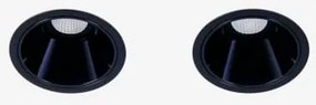 Pack De 2 Downlights Led Embutidos Com Molduras Redondas Em Alumínio Gensap Preto & Ø8 Cm & 23º & Branco Frio 4000k & 11 W - Sklum