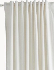 Cortinas escurecedoras multi-banda em veludo Nora, conjunto de 2, L 140 cm