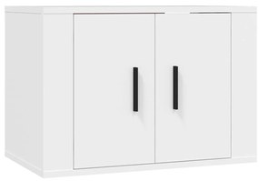 2 pcs conjunto móveis de TV derivados de madeira branco