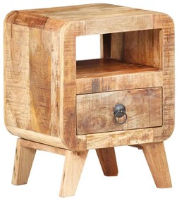 Mesa de cabeceira 30x30x41 cm madeira de mangueira áspera