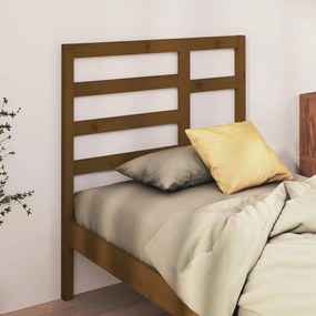 Cabeceira de cama 96x4x104 cm pinho maciço castanho mel