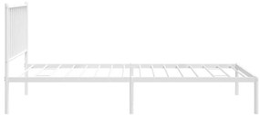 Estrutura de cama com cabeceira 90x200 cm metal branco