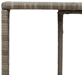 Prateleiras de arrumação 2 pcs vime PE cinzento