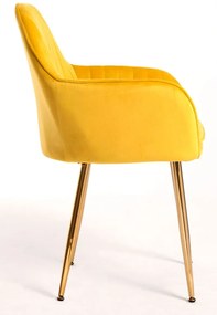 Pack 4 Cadeiras Chic Golden - Amarelo