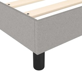 Estrutura de cama sem colchão 90x200 cm tecido cinzento-claro