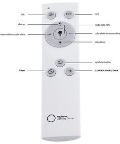 Plafon moderno branco comando-distância LED - STARRY Moderno