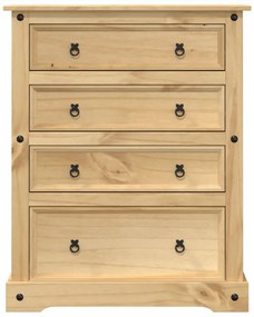 Armário com gavetas Corona 92x48x120 cm madeira de pinho maciça
