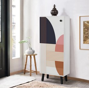 Sapateira Vegas – Branco e Preto – 50x135x38 cm