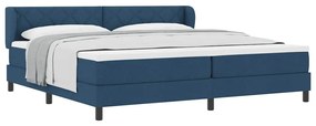 Cama Box Spring vidaXL com Colchão Azul 200x200 cm em Tecido