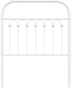Cabeceira de cama 75 cm metal branco