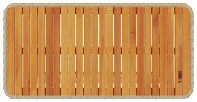 Conjunto de Jantar de Jardim em 4 Peças com Almofadas Bege em Rattan S
