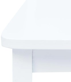 Cadeiras de jantar 2 pcs madeira de seringueira maciça branco