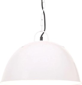 Candeeiro suspenso vintage indust. redondo 25 W 41 cm E27 branco