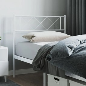 Cabeceira de cama 90 cm metal branco