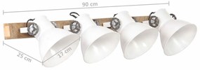 Candeeiro de parede industrial 90x25 cm E27 branco