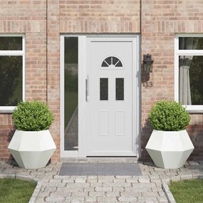 vidaXL Floreira 2 pcs Branco 75 x 75 x 60 cm Aço