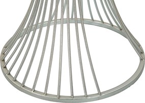 Mesa Funnel - Metal Prata e Topo de Mármore - Ø 40 cm x 79 cm"