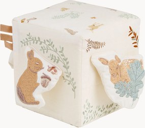 Cubo de atividades infantil em algodão Woodland