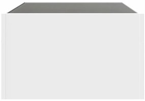 Mesa de centro luzes LED Infinity 70x50x30 cm branco