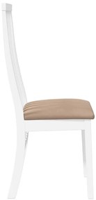 Cadeiras de jantar com almofadões 2 pcs madeira maciça branco