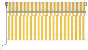 Toldo retrátil automático com estore 3x2,5 m amarelo e branco