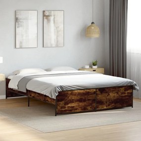 vidaXL Estrutura de cama 160x200 cm derivados madeira/metal