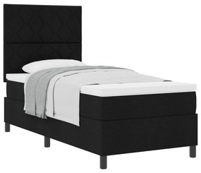 Cama Box com Colchão Preto de Solteiro