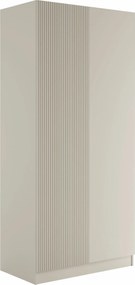 Roupeiro Lunole 113, Caxemira, 220x103x55cm, 74 kg, Portas para roupeiro: Com dobradiças