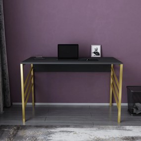 Secretária de Estudo Josephine – Dourado e Antracite – 120x60x74,8 cm