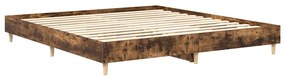Estrutura de cama sem colchão 180x200 cm carvalho fumado