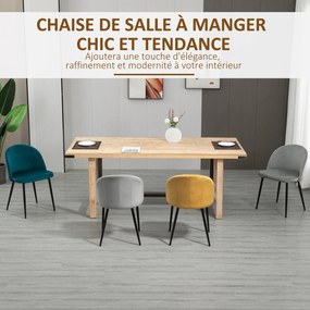 Conjunto de 4 cadeiras de sala de jantar (MESA NÃO INCLUIDA), cadeiras estofadas em veludo com pés cónicos em metal, multicoloridas