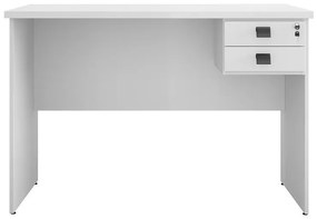 Secretária PROFIT 120x60 cm em Metal e Bilaminado Cor Platino com Gave