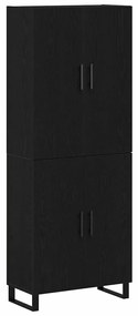Cabinetes vidaXL 2 pcs Carvalho Preto 69,5x34x180 cm Madeira de engenh