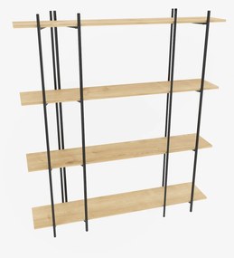 Estante Moss – Carvalho Preto – 160x180x29,6 cm
