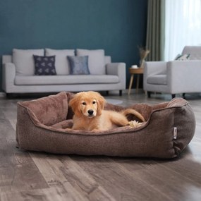 Cama lavável para cães 110 x 27 x 75 cm castanha