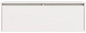Armário de parede 100x30x35 cm madeira de pinho maciça branco