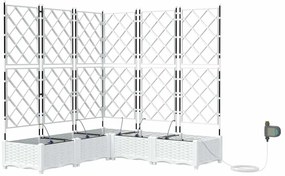 Jardineiras de Jardim 1 pc Branco 120 x 120 x 126 cm Plástico