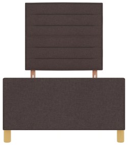 Estrutura de Cama vidaXL Castanho Escuro 90x190 cm Tecido