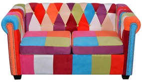 2 pcs conjunto de sofás chesterfield em tecido