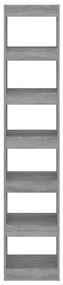 Estante/divisória 40x30x198 cm cor sonoma cinza
