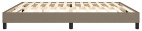Cama sem colchão 200x200 cm tecido cinzento-acastanhado