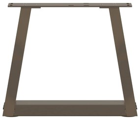 Pés para mesa de centro em formato de V, 2 peças, aço natural, 30x(30-