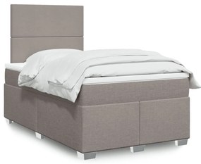 Cama com molas/colchão 120x200 cm tecido castanho-acinzentado