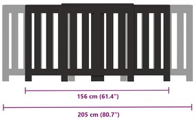 Cobertura de radiador 205x21,5x83,5 cm derivados madeira preto