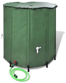41222 vidaXL Tanque Dobrável Água da Chuva 500 L