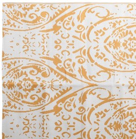 Tapete de exterior 190x290 cm ARAKIL PP laranja e branco