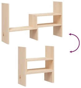 Suporte para monitor (39-72)x17x43 cm madeira de pinho maciça