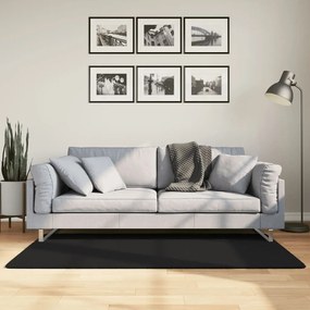 vidaXL Tapete pelo curto macio e lavável HUARTE 80x150 cm preto