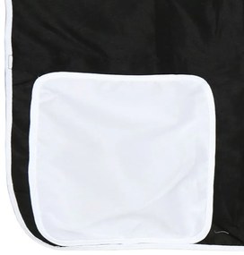 Cama alta criança c/ cortina 80x200cm pinho maciço branco/preto