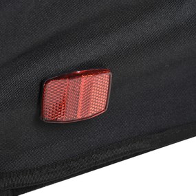 HOMCOM Reboque de Bicicleta 2 EM 1 para crianças de 2 lugares com Amortecedores Convertível em carrinho com barra e kit de corrida 129x85x105cm Vermelho